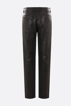 Pantaloni>ANN DEMEULEMEESTER pantalone cropped Espen in nappa Nero