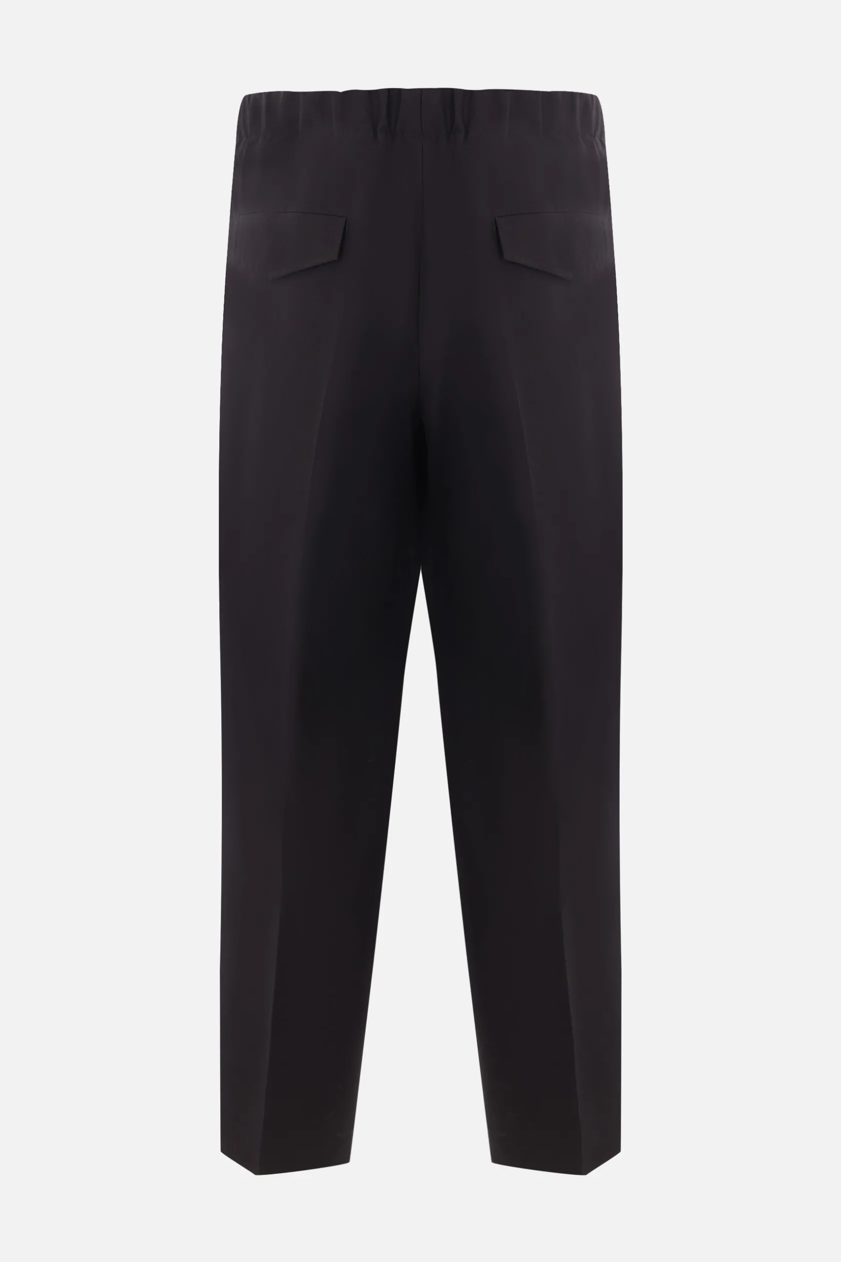 Pantaloni>JIL SANDER pantalone cropped in cotone compatto Nero
