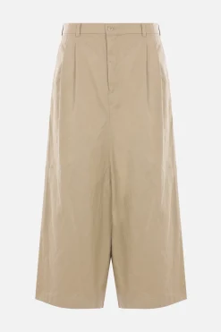 Pantaloni>COMME DES GARÇONS COMME des GARÇONS pantalone cropped in gabardine Neutro