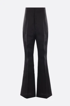Pantaloni>RICK OWENS pantalone flare Dirt Bolan in lino Nero
