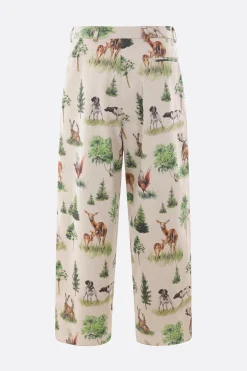 Pantaloni>BLESS pantalone in canvas stampa Forest Animals Animalier