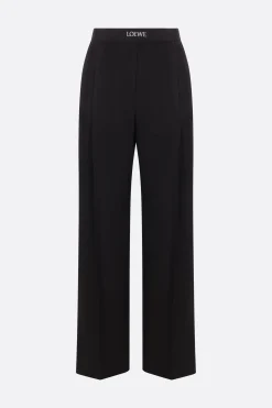 Pantaloni>LOEWE pantalone in lana con pinces Nero