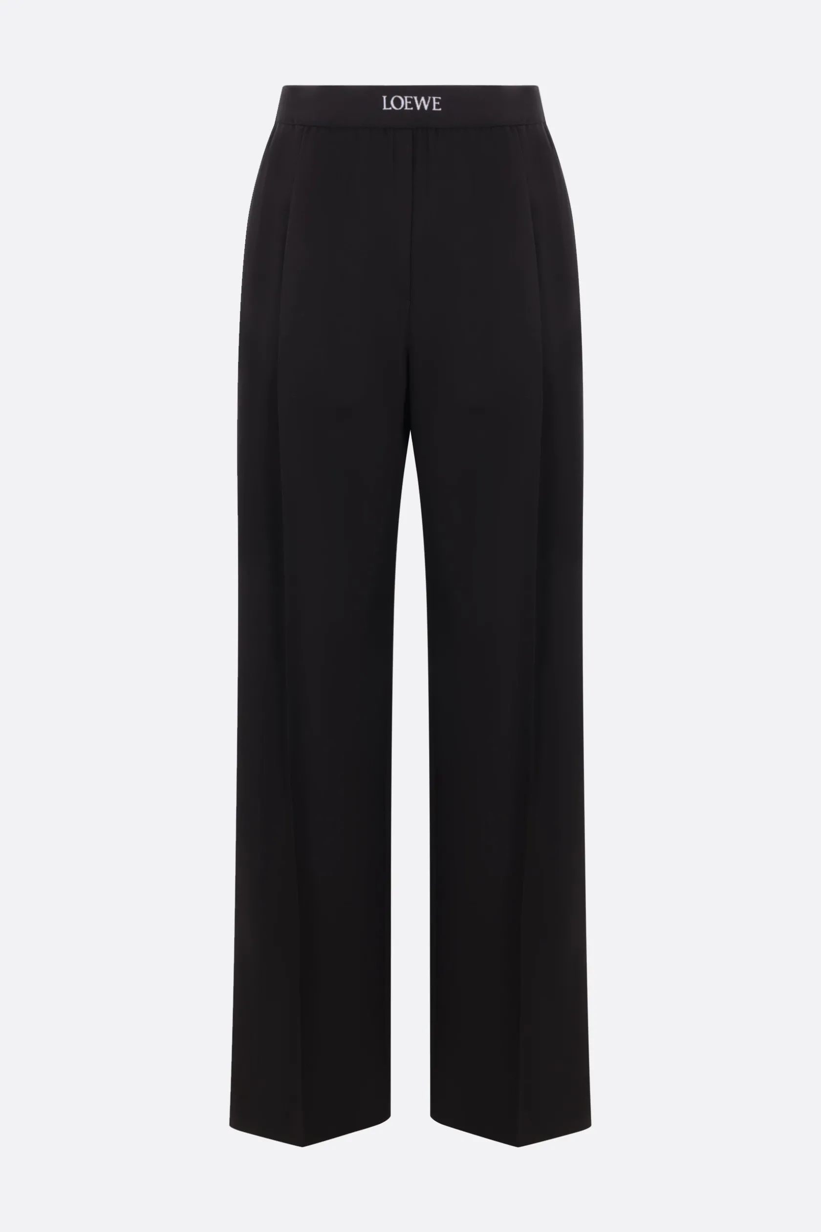 Pantaloni>LOEWE pantalone in lana con pinces Nero