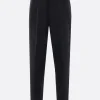 Pantaloni>MAISON MARGIELA pantalone in lino e lana gessato Nero