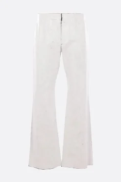 Pantaloni>MM6 pantalone in misto lana verniciata Bianco