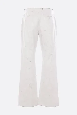 Pantaloni>MM6 pantalone in misto lana verniciata Bianco