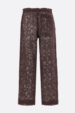 Pantaloni>META CAMPANIA COLLECTIVE pantalone in pizzo Marrone