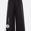 Pantaloni>MARIA CALDERARA pantalone in popeline stampa Manzoni '61 Nero