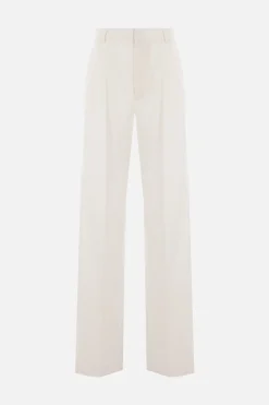 Pantaloni>MM6 pantalone sartoriale in lana tecnica Bianco