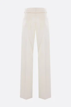 Pantaloni>MM6 pantalone sartoriale in lana tecnica Bianco