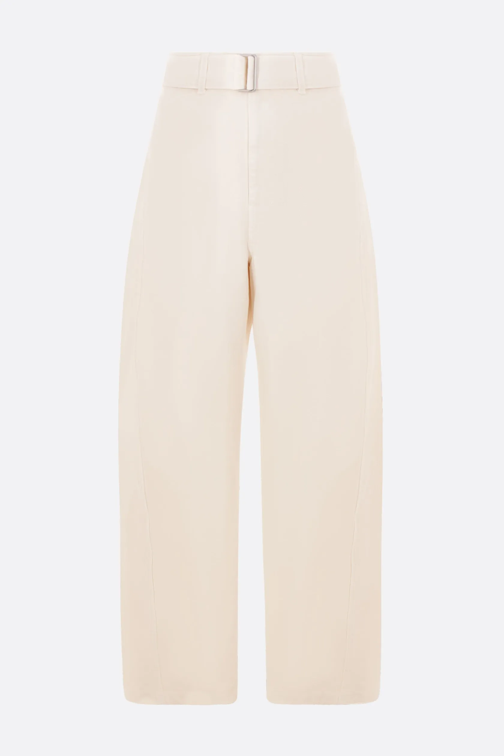 Pantaloni>LEMAIRE pantalone Twisted Belted in denim Bianco