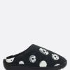 Sandali Flat>SUBU X 10 CORSO COMO pantofola in nylon matelassé stampa Smile Nero
