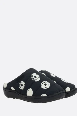 Sandali Flat>SUBU X 10 CORSO COMO pantofola in nylon matelassé stampa Smile Nero