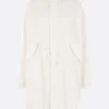 Capispalla>MM6 parka oversize in canvas Bianco