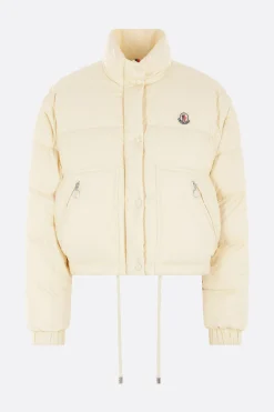 Capispalla>MONCLER piumino cropped Selle in nylon Neutro