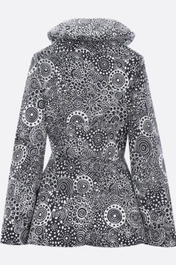 Capispalla>10 CORSO COMO piumino doppiopetto in nylon stampa grafica Nero