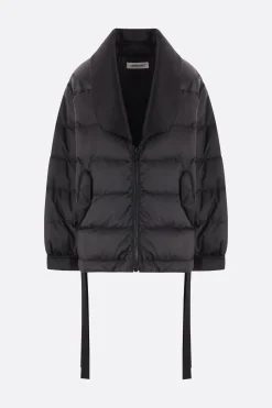 Capispalla>UNDERCOVER piumino in nylon e raso Nero