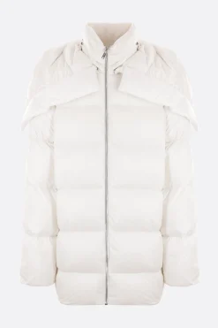 Capispalla>MONCLER X RICK OWENS piumino oversize Cyclopic in nylon Bianco