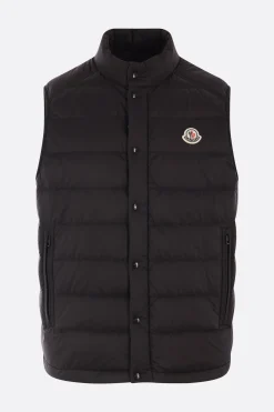 Capispalla>MONCLER piumino smanicato Barthe in nylon Nero