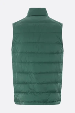 Capispalla>MONCLER piumino smanicato Barthe in nylon Verde