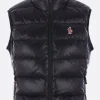 Capispalla>MONCLER GRENOBLE piumino smanicato in nylon lucido Nero