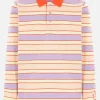 Topwear>JW ANDERSON polo a maniche lunghe in jersey a righe Rosa