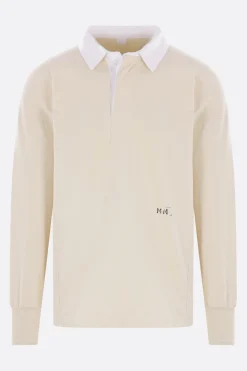 Topwear>MAISON MARGIELA polo a maniche lunghe in cotone Bianco
