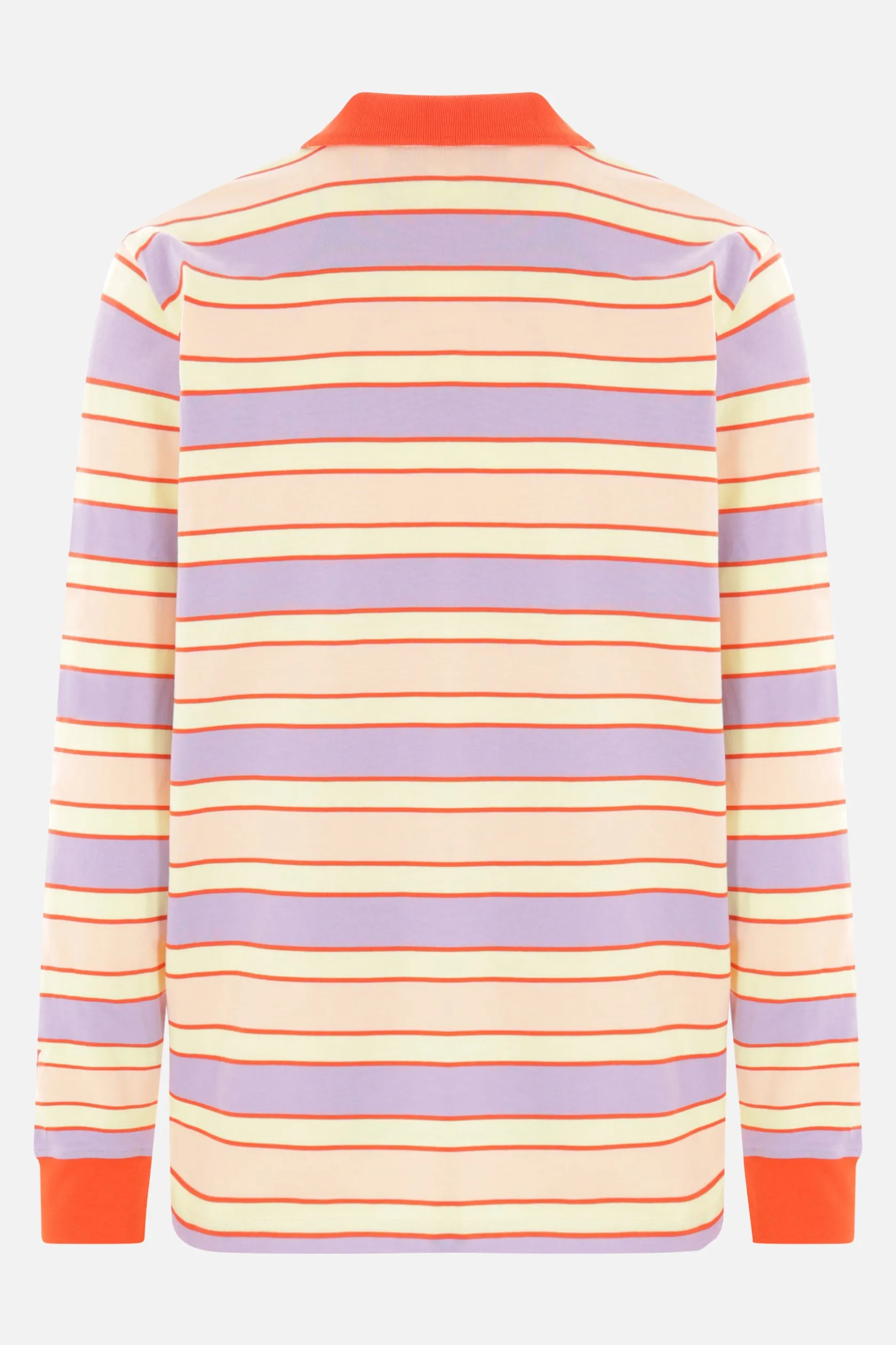 Topwear>JW ANDERSON polo a maniche lunghe in jersey a righe Rosa