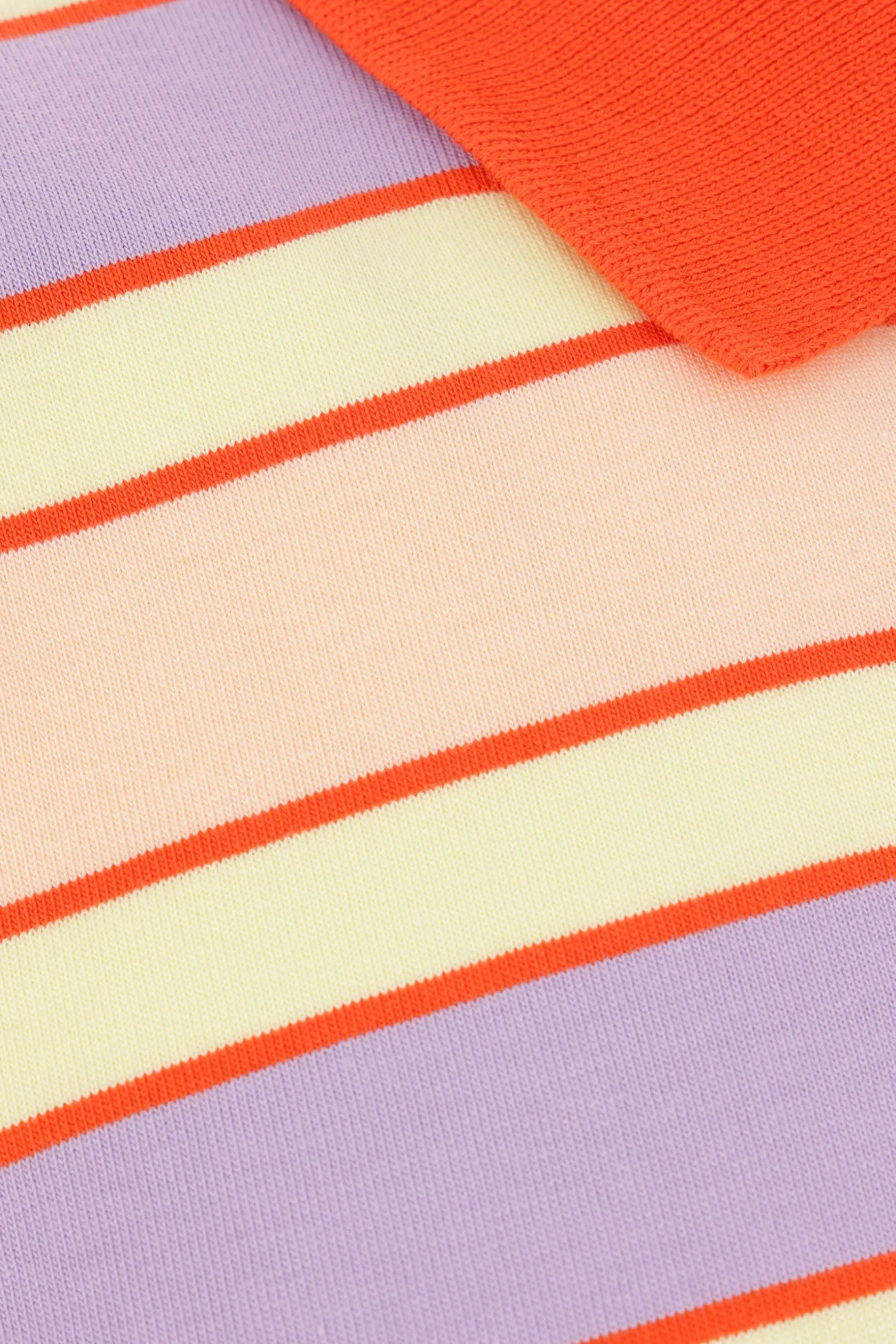 Topwear>JW ANDERSON polo a maniche lunghe in jersey a righe Rosa