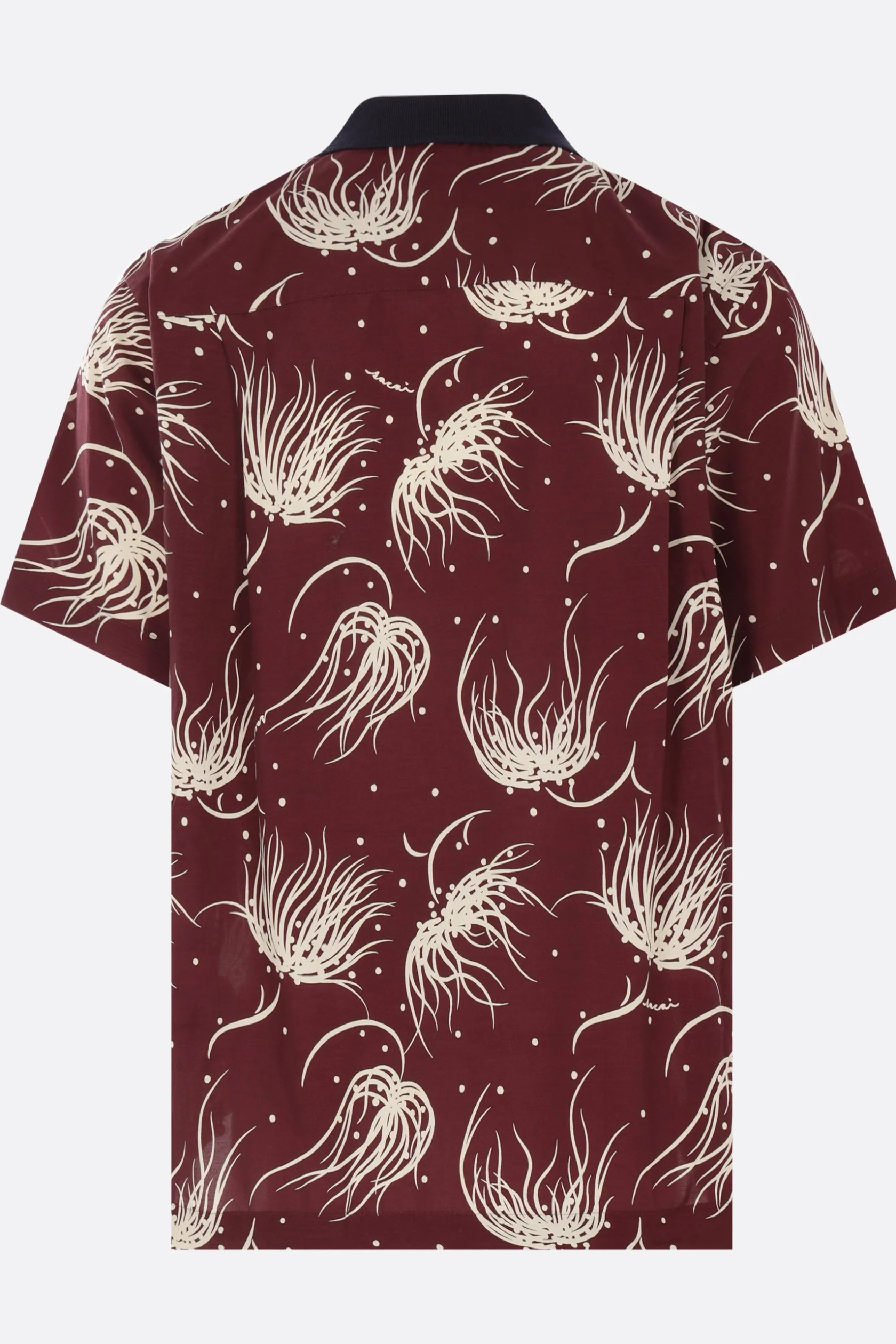 Topwear>SACAI polo in misto cotone stampa grafica Rosso