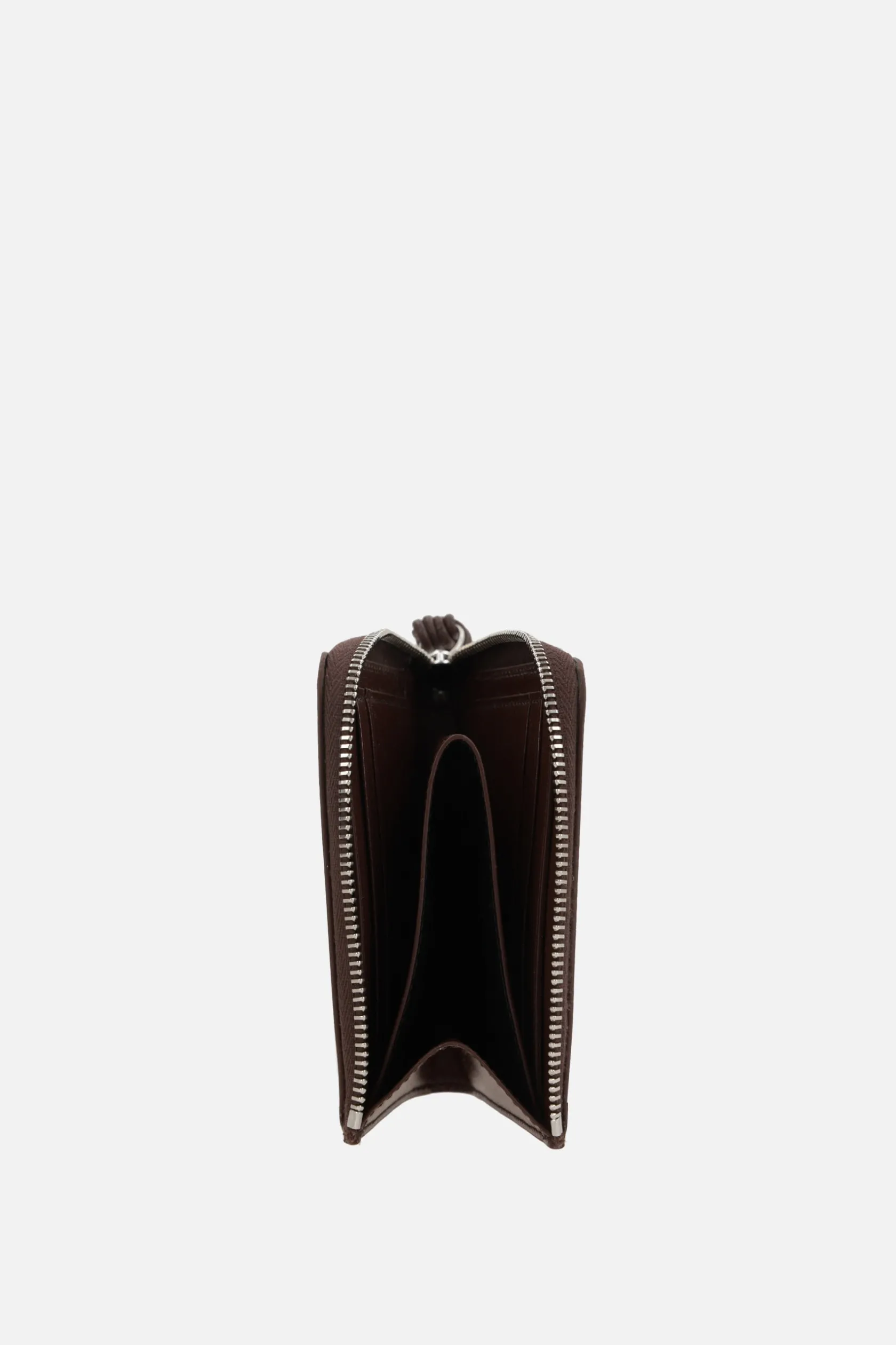 Piccola Pelletteria>JIL SANDER porta carte half-zip in pelle liscia Marrone