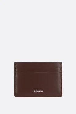 Piccola Pelletteria>JIL SANDER porta carte in pelle liscia Marrone