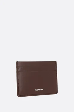 Piccola Pelletteria>JIL SANDER porta carte in pelle liscia Marrone