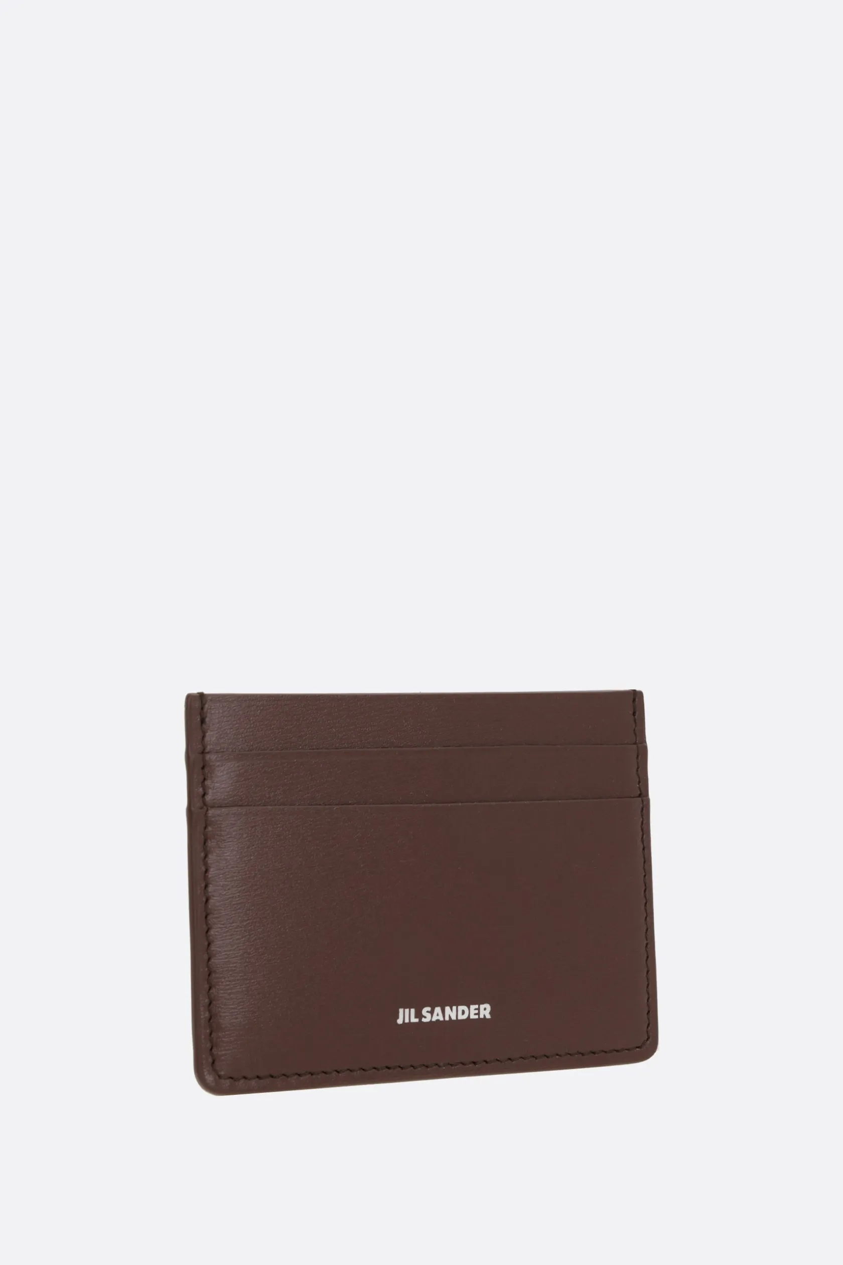 Piccola Pelletteria>JIL SANDER porta carte in pelle liscia Marrone