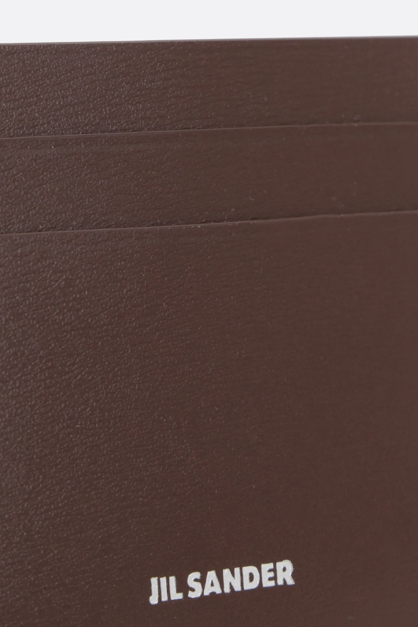 Piccola Pelletteria>JIL SANDER porta carte in pelle liscia Marrone