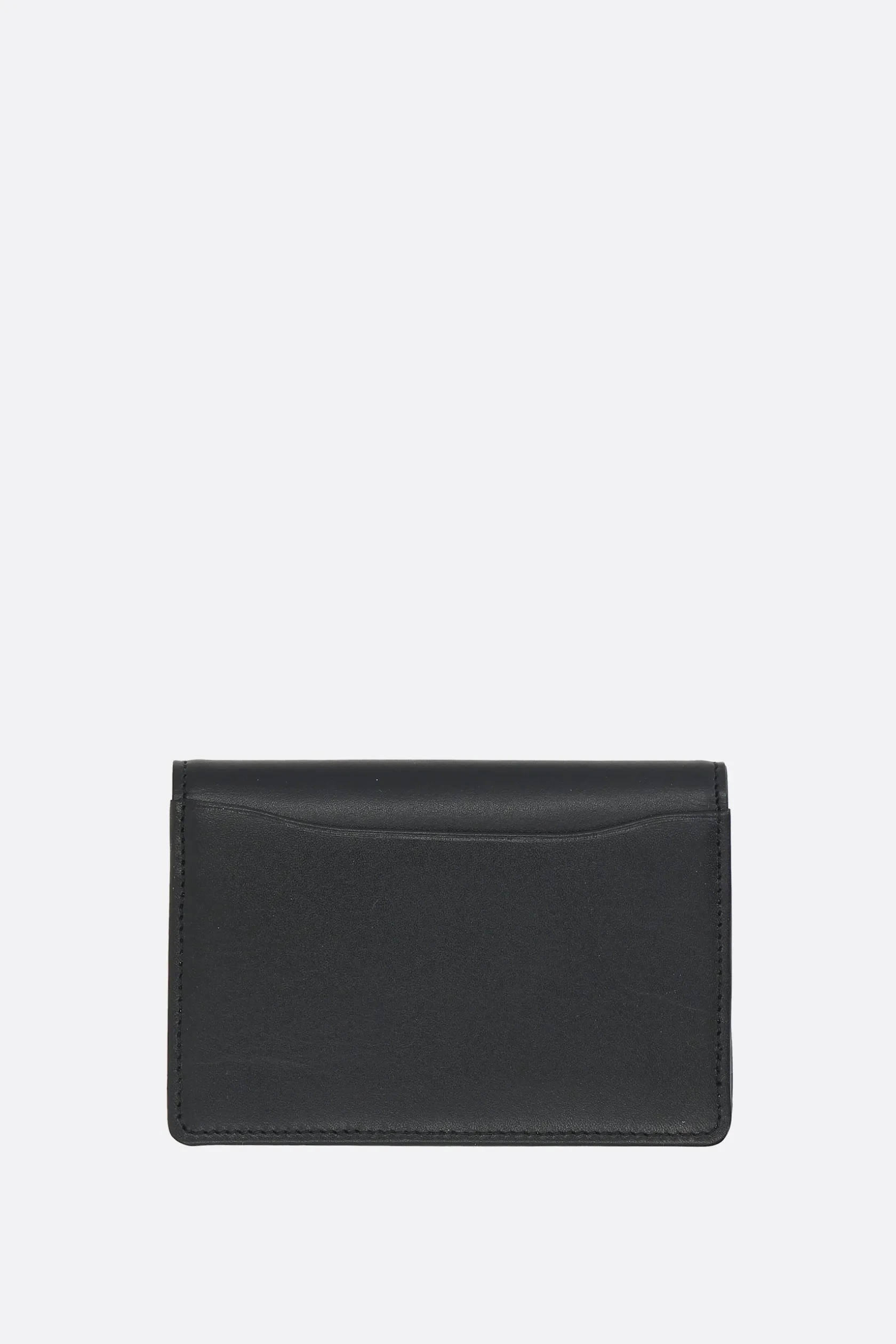 Piccola Pelletteria>DISCORD YOHJI YAMAMOTO porta carte in pelle liscia Nero