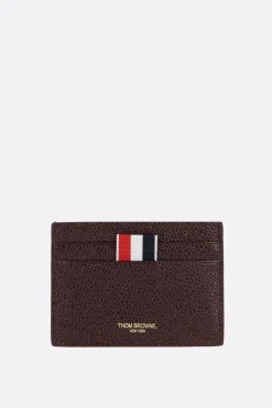 Piccola Pelletteria>THOM BROWNE porta carte in pelle pebble grain Rosso