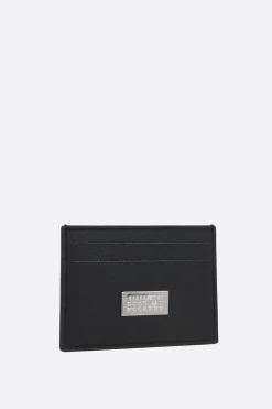 Piccola Pelletteria>MM6 porta carte Numeric in pelle martellata Nero