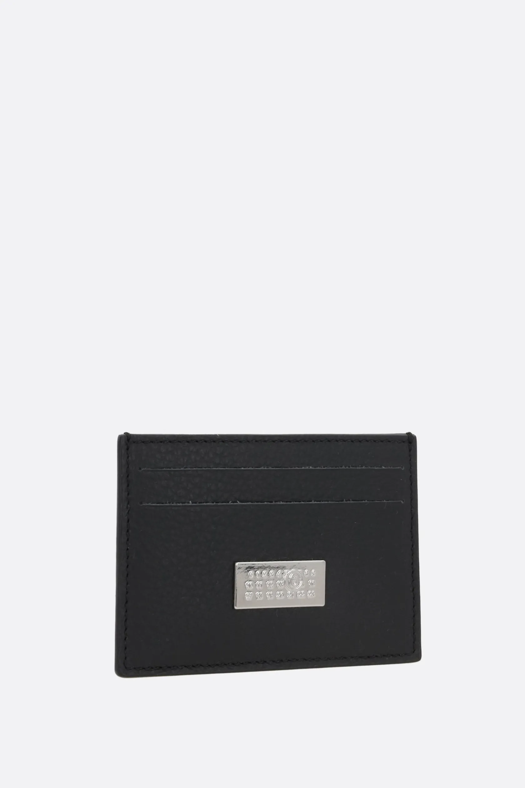 Piccola Pelletteria>MM6 porta carte Numeric in pelle martellata Nero