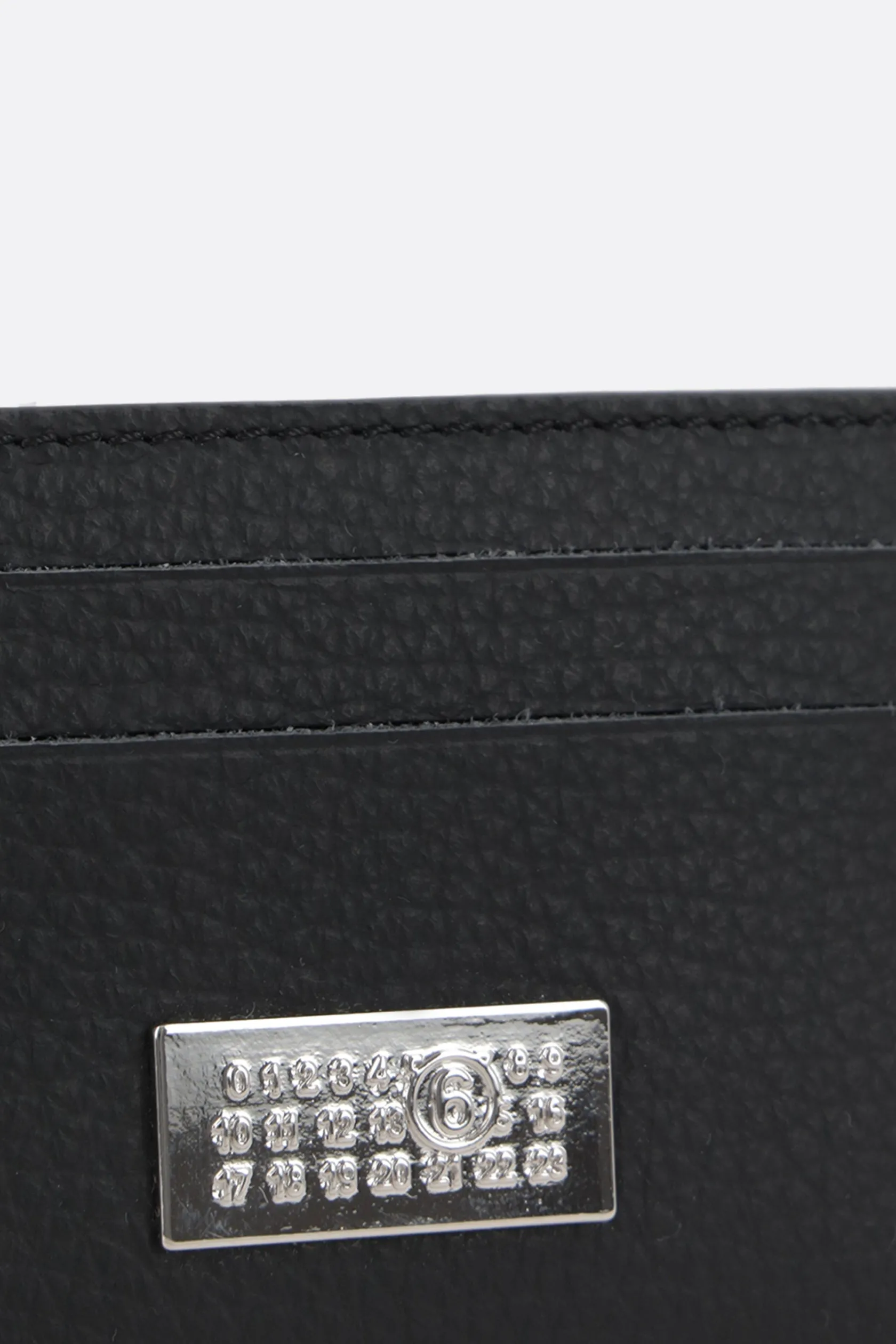 Piccola Pelletteria>MM6 porta carte Numeric in pelle martellata Nero
