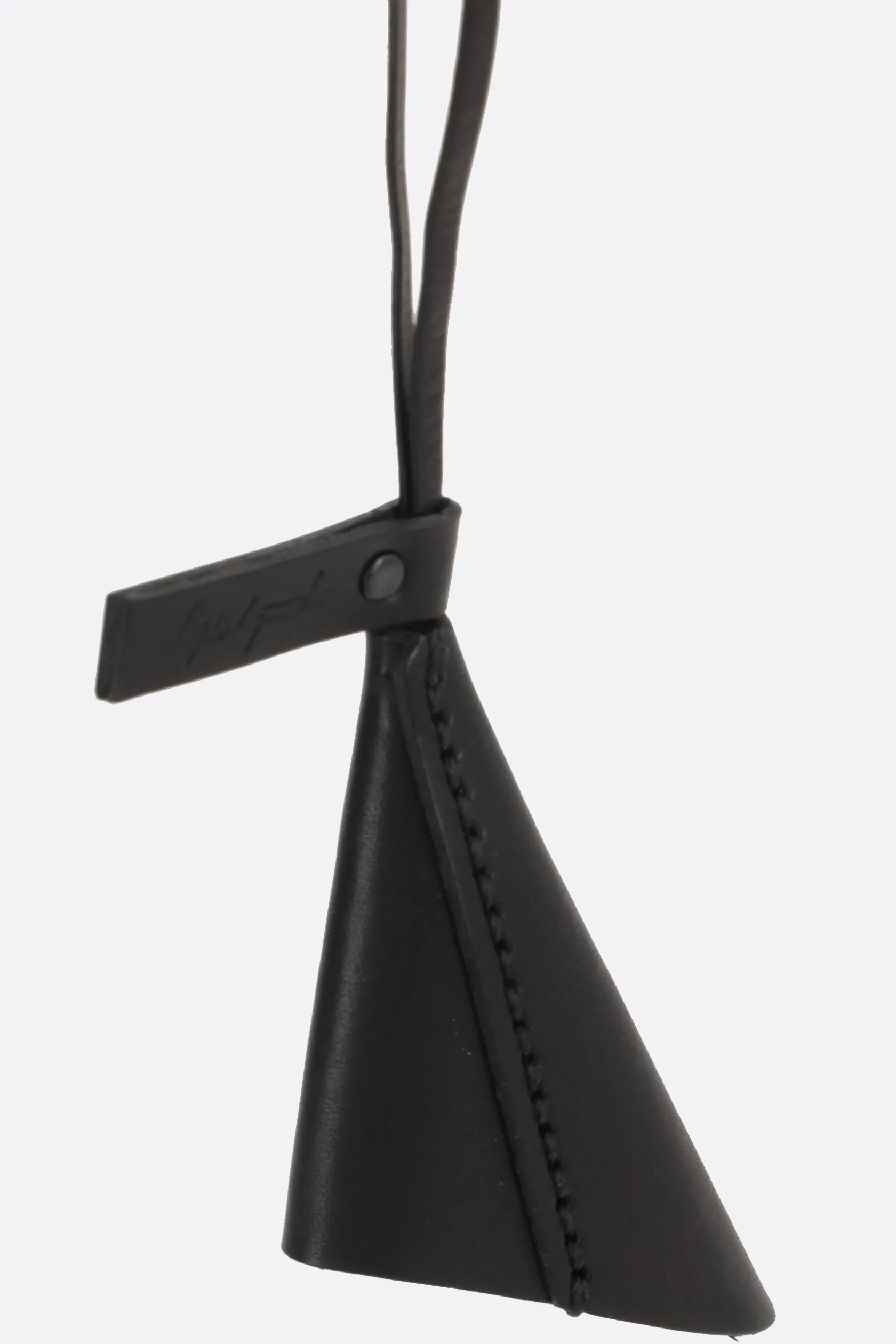 Piccola Pelletteria>DISCORD YOHJI YAMAMOTO portachiavi Cowbell in pelle liscia Nero