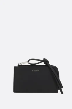 Piccola Pelletteria>JIL SANDER portachiavi Giro in pelle liscia Nero