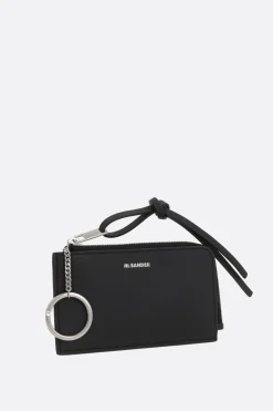 Piccola Pelletteria>JIL SANDER portachiavi Giro in pelle liscia Nero