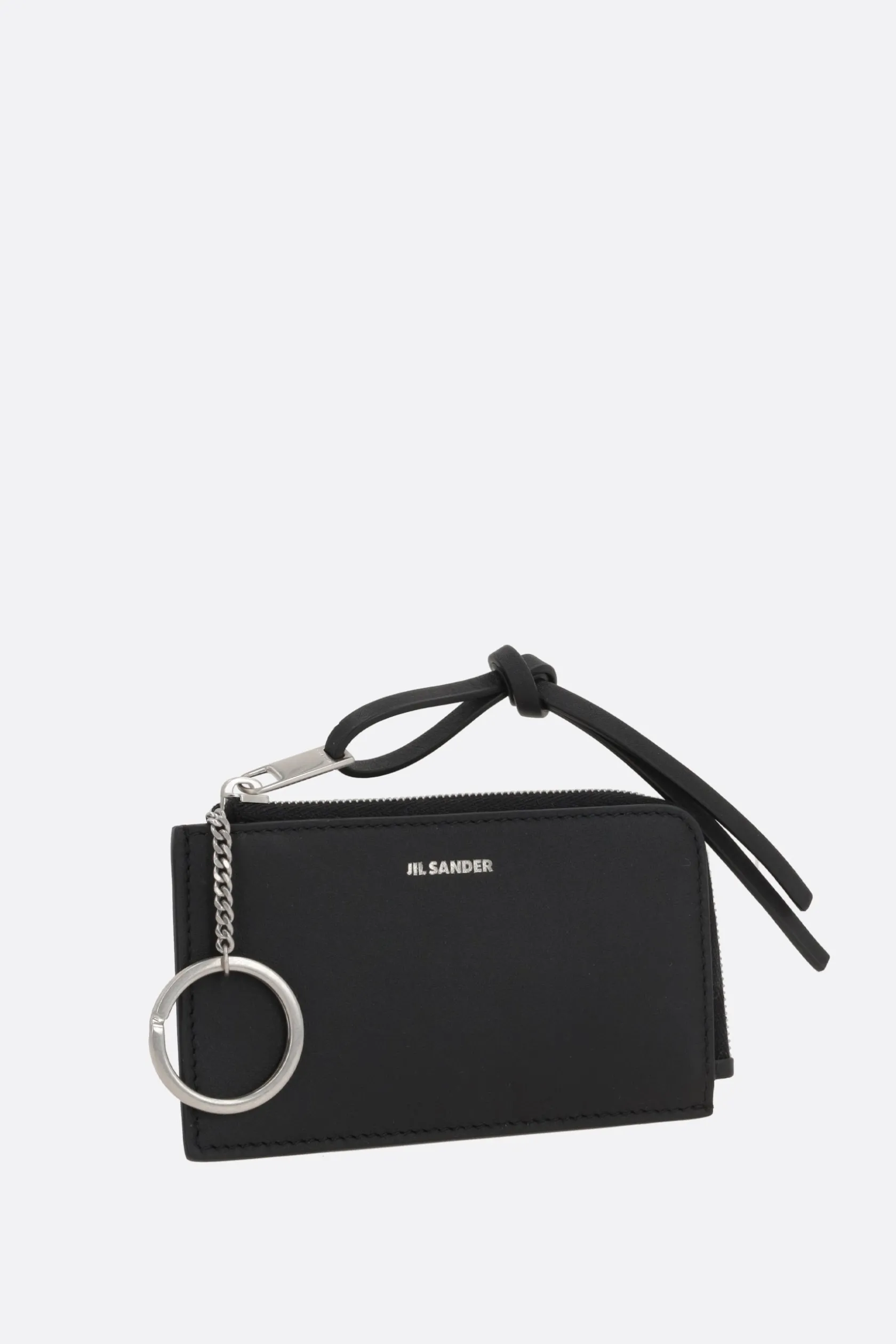 Piccola Pelletteria>JIL SANDER portachiavi Giro in pelle liscia Nero