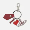 Piccola Pelletteria>VIVIENNE WESTWOOD portachiavi I Love Orb Rosso