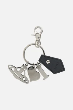 Piccola Pelletteria>VIVIENNE WESTWOOD portachiavi I Love Orb Nero