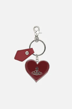 Piccola Pelletteria>VIVIENNE WESTWOOD portachiavi Mirror Heart Orb Rosso
