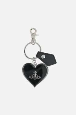 Piccola Pelletteria>VIVIENNE WESTWOOD portachiavi Mirror Heart Orb Nero