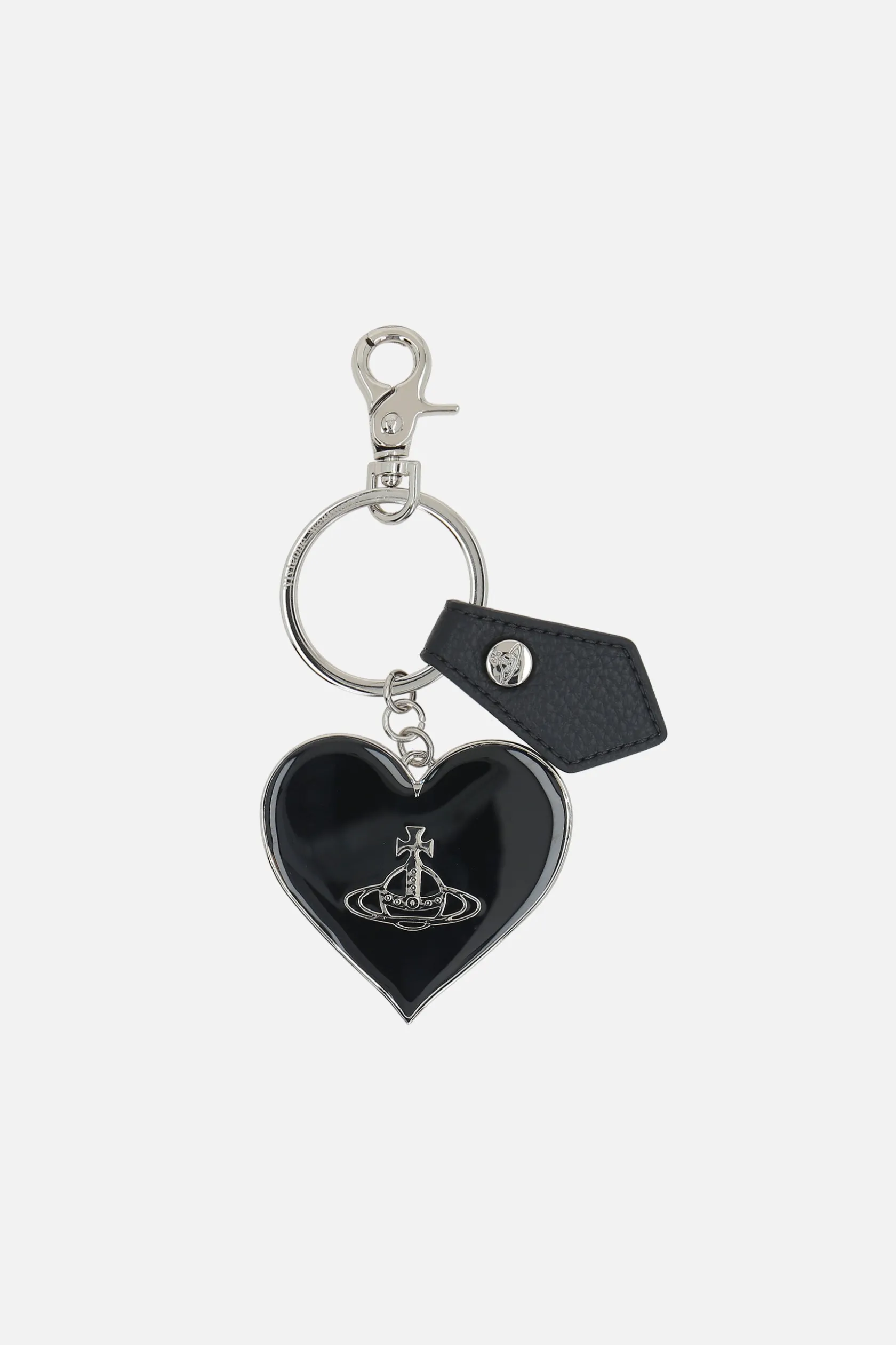 Piccola Pelletteria>VIVIENNE WESTWOOD portachiavi Mirror Heart Orb Nero