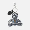 Piccola Pelletteria>VIVIENNE WESTWOOD portachiavi Teddy Bear in tessuto Gingham Nero